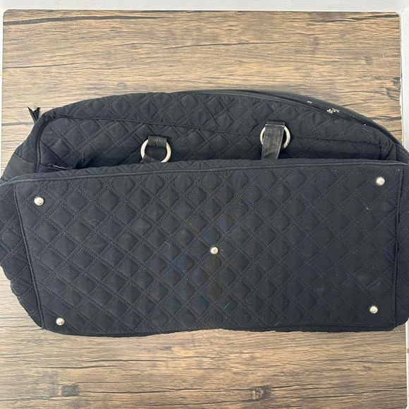 Vera Bradley Black‎ weekender quilted duffel bag - Picture 7 of 8